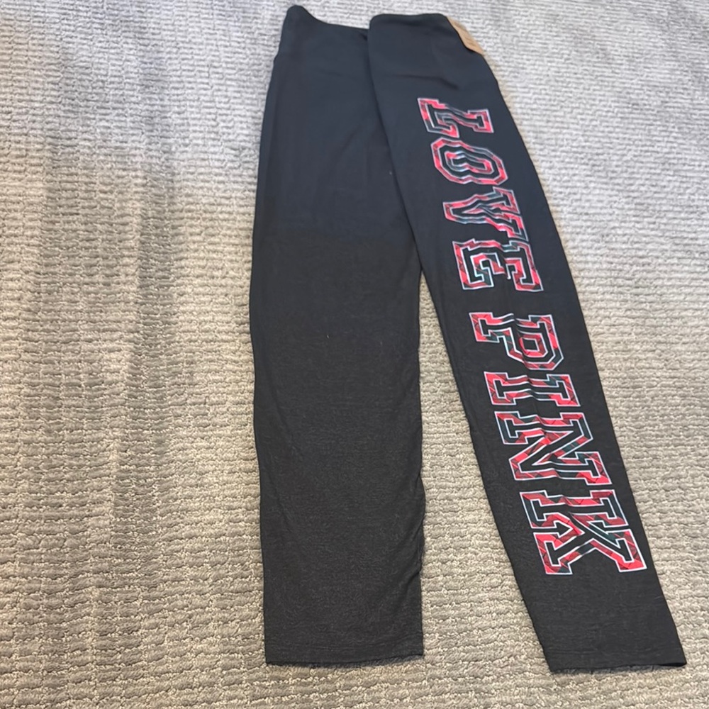 Victoria's Secret Love Pink Black Leggings
